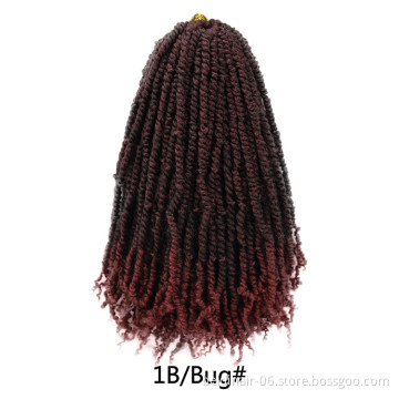 Passion Pre twisted Crochet Braids Spring Senegalese Twist Braids Fluffy Synthetic Fiber Hair Extension